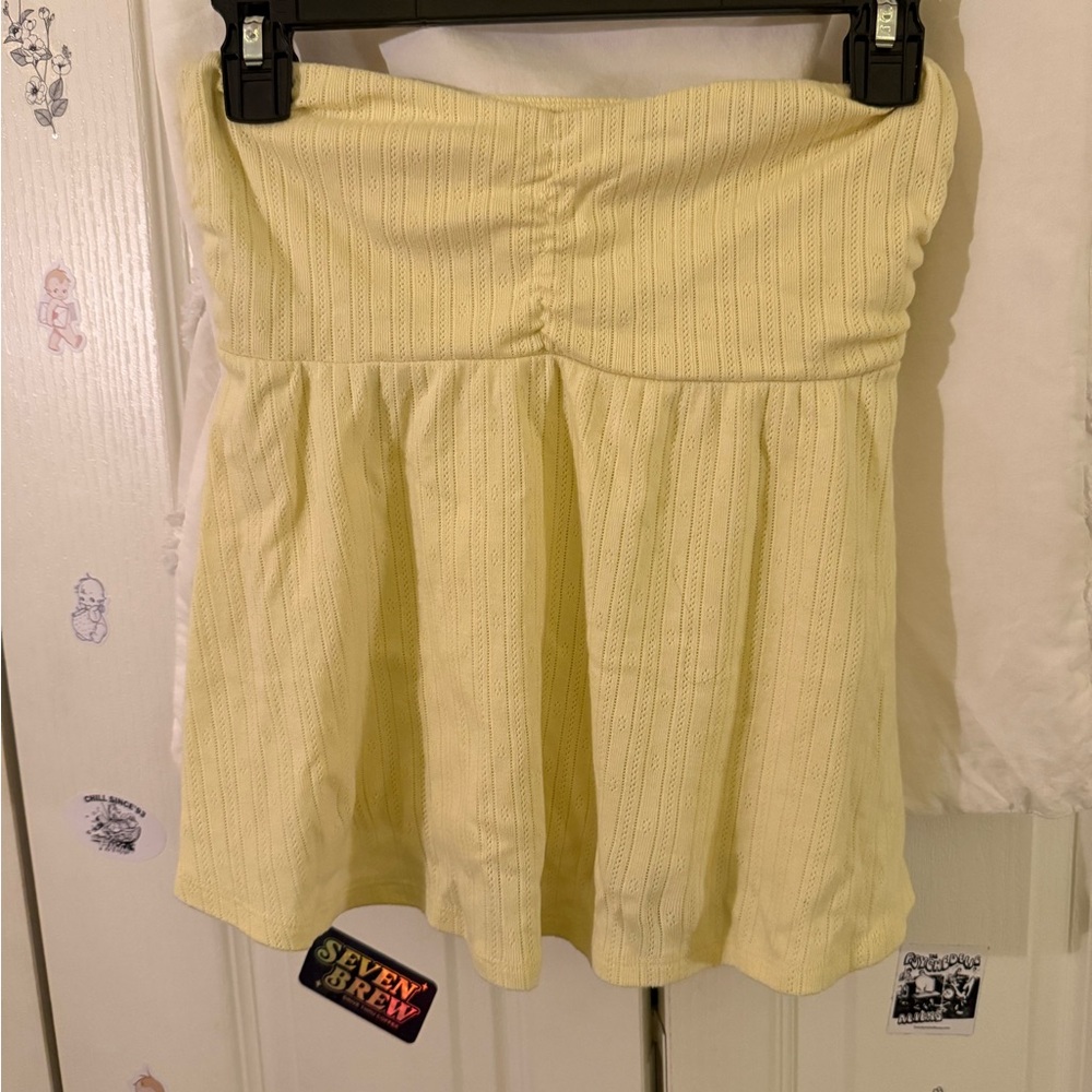 Hollister Light Yellow Mini Skirt